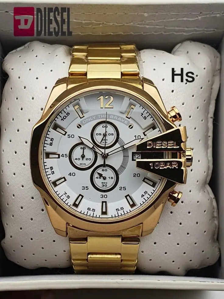 Diesel 10 bar only the brave rose gold and white