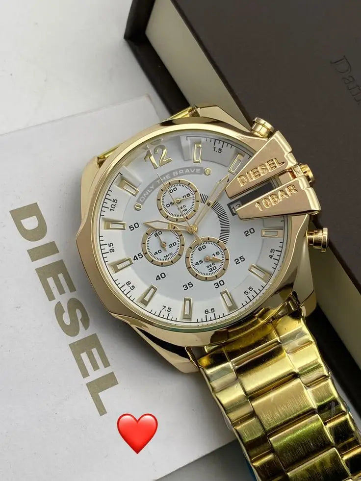 Diesel 10 bar only the brave rose gold and white