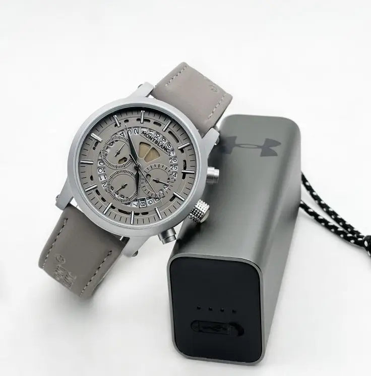 Monn_t Blanc This appears to be a Montblanc M1122 quarz movement chronograph all working premium leather