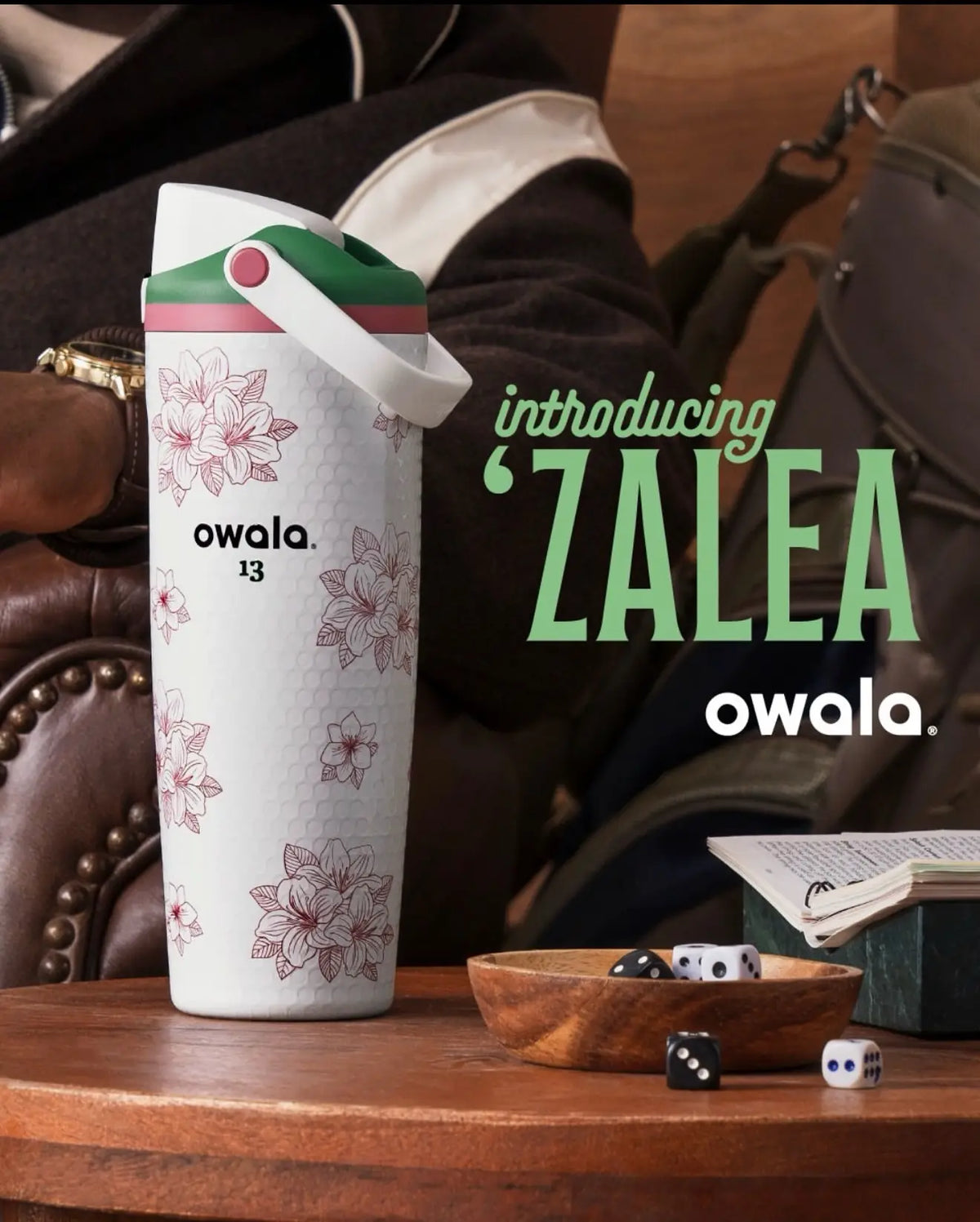 Owala Zalea FreeSip Special Edition Gold Ball Design 30oz  890 ml Tumbler