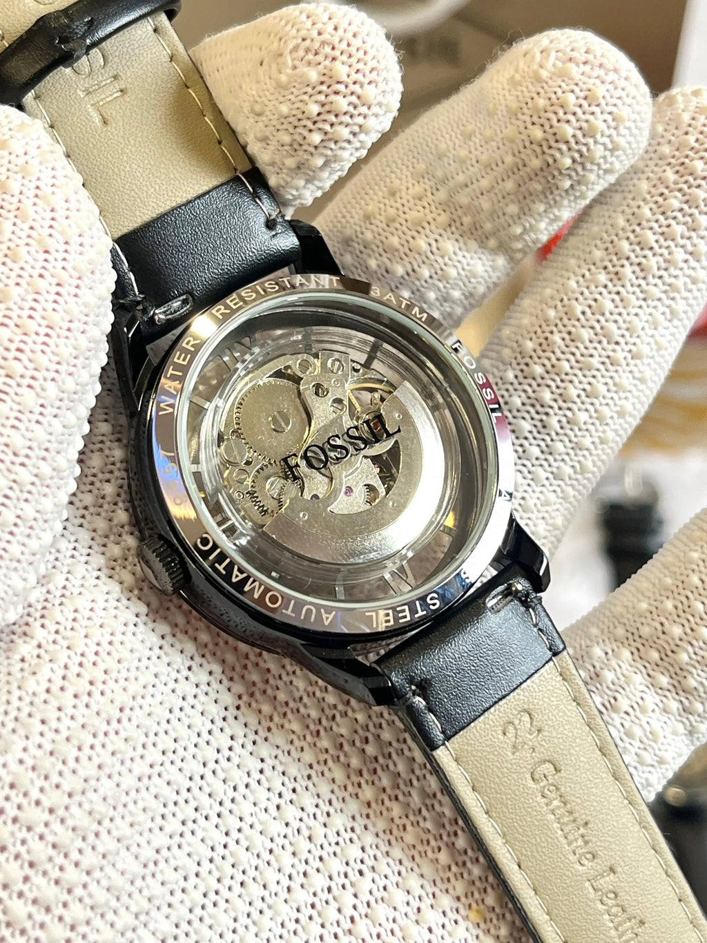 FOSSI TOWNSMAN LEATHER AUTOMATIC PREMIUM WATCH