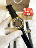 FOSSI TOWNSMAN LEATHER AUTOMATIC PREMIUM WATCH