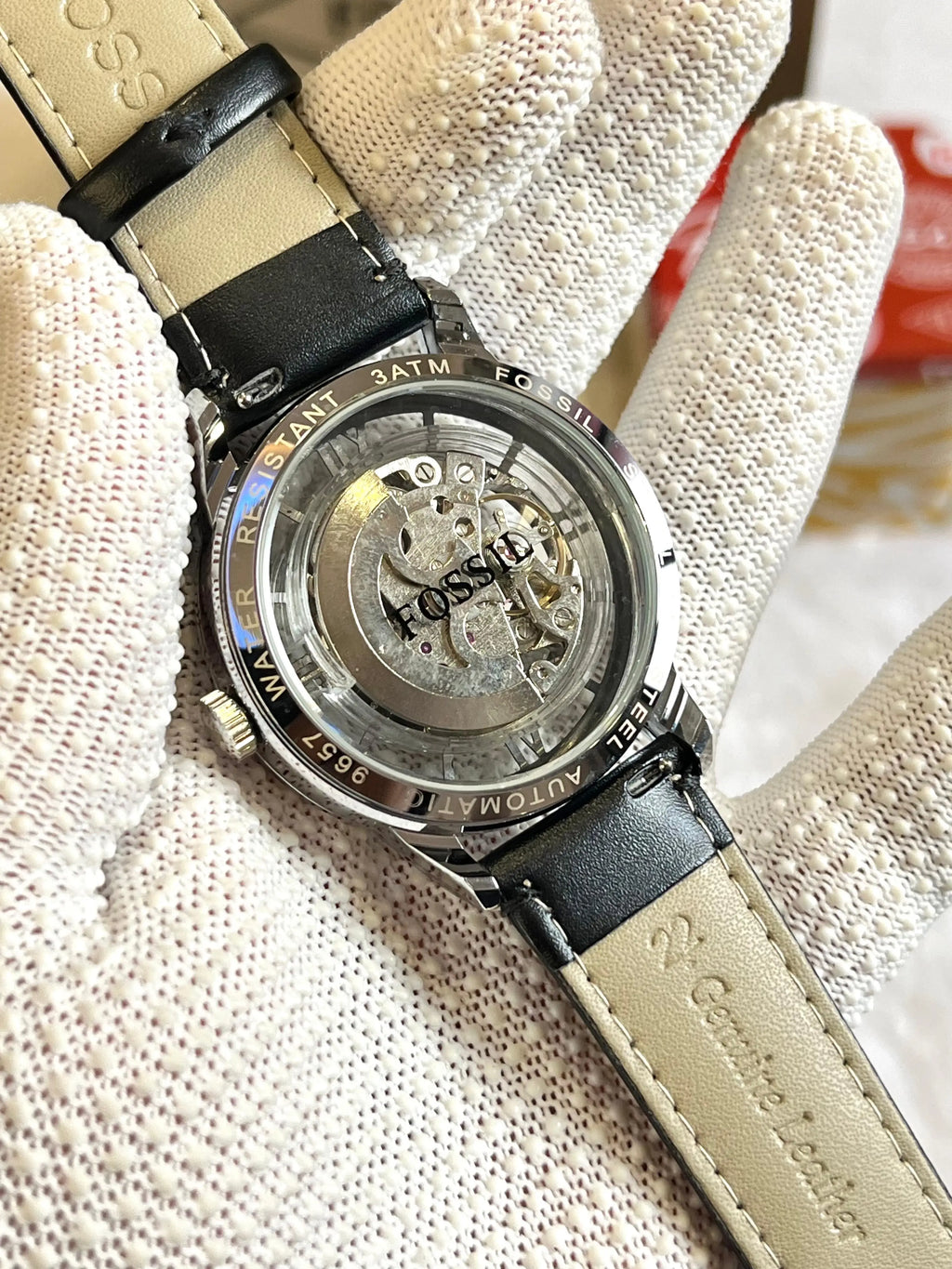 FOSSI TOWNSMAN LEATHER AUTOMATIC PREMIUM WATCH