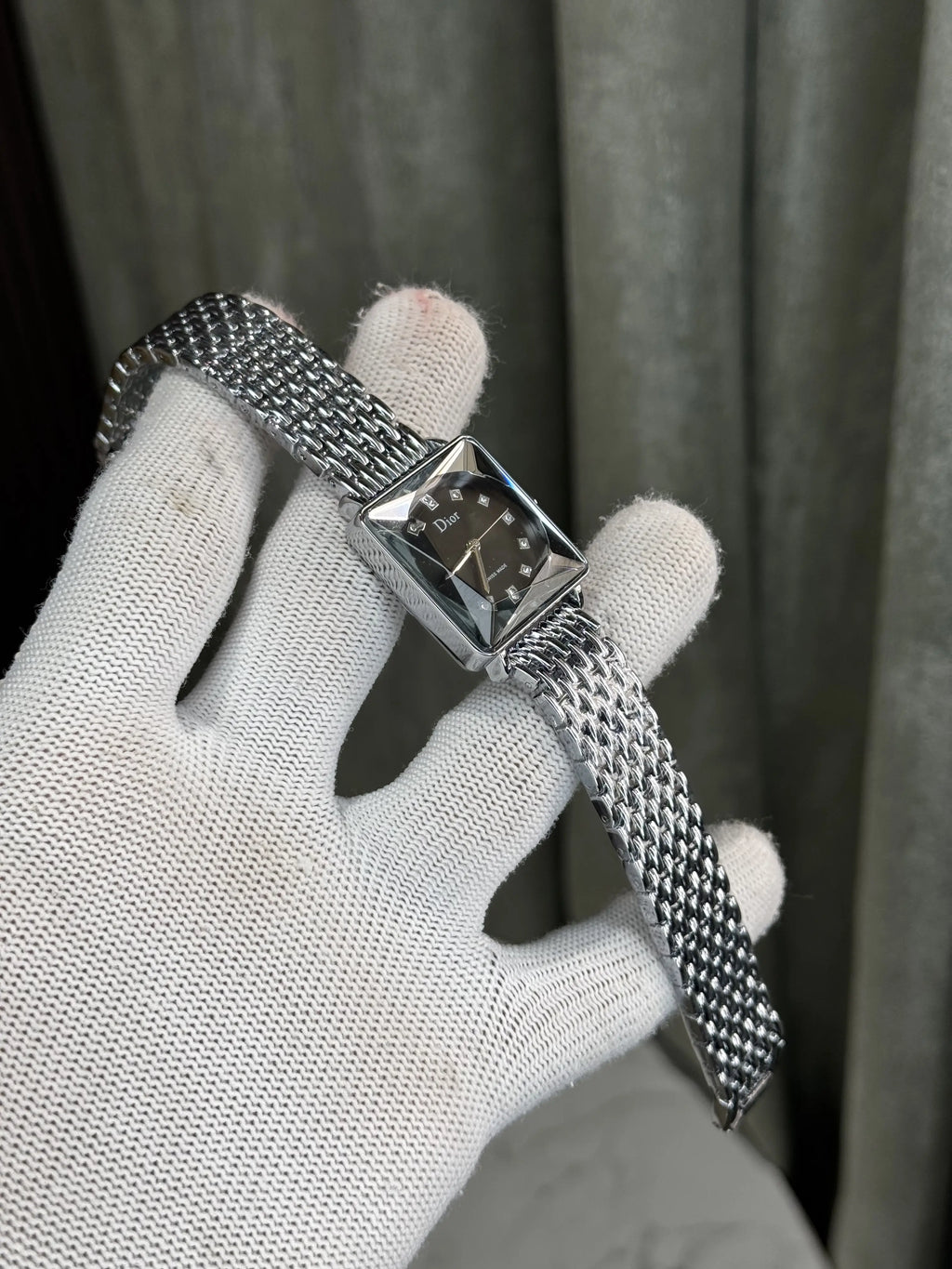 Dio r silver Black Square Premium Ladies Watch