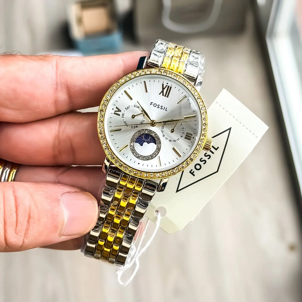 FOSSIL_LADIES_GOLD_TT_WHITE