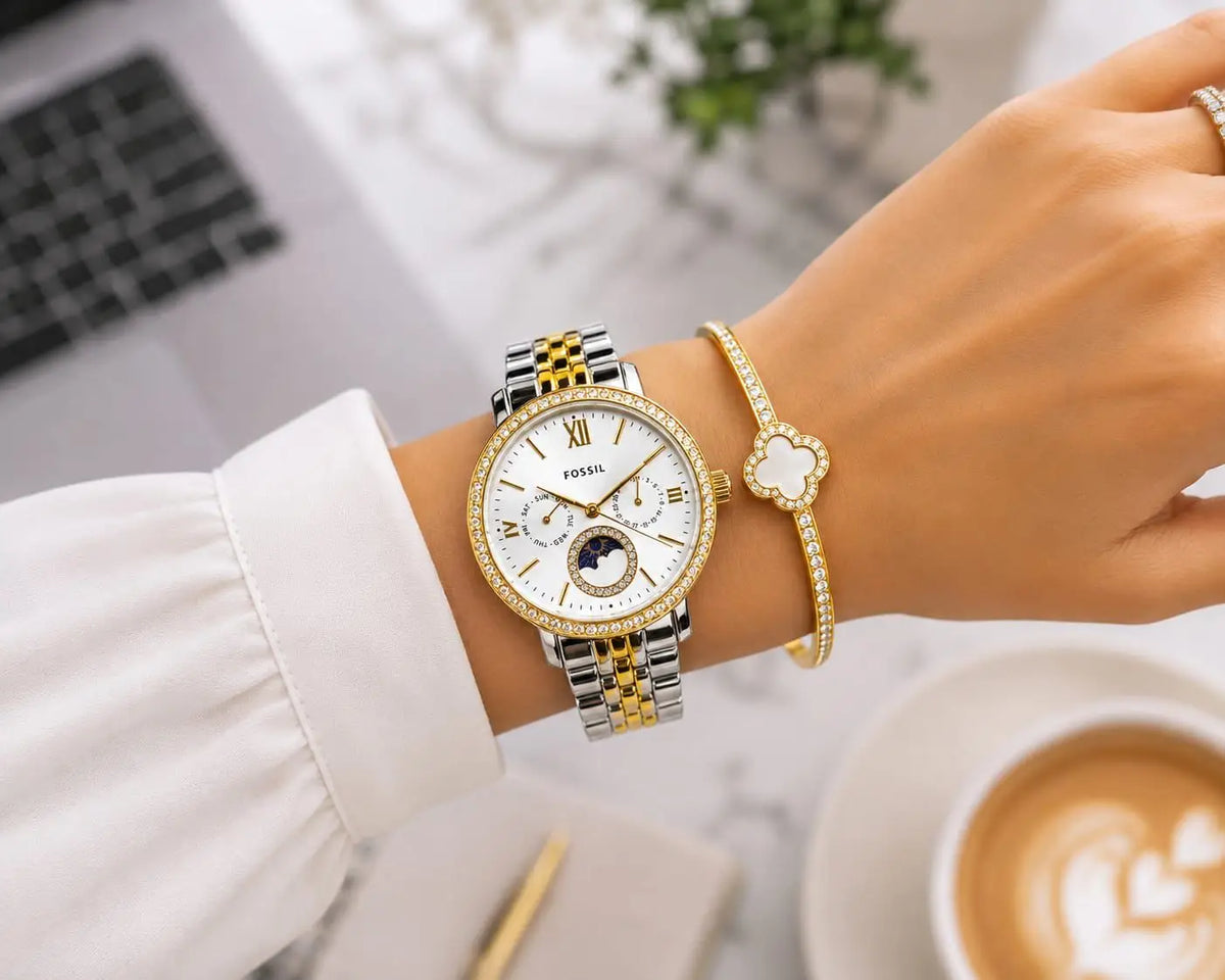 FOSSIL_LADIES_GOLD_TT_WHITE