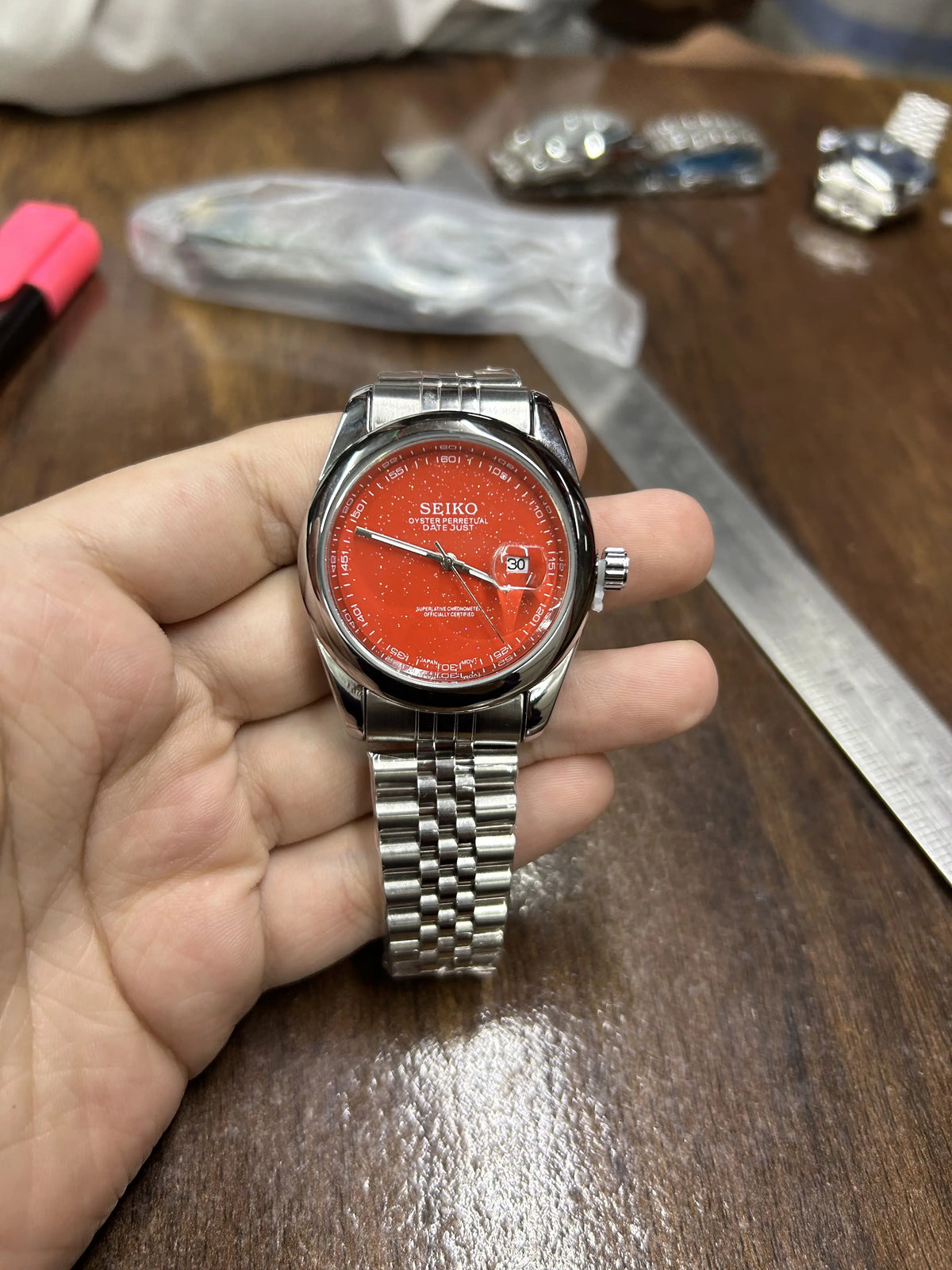 SEIKO GALAXY ORANGE BURST DIAL