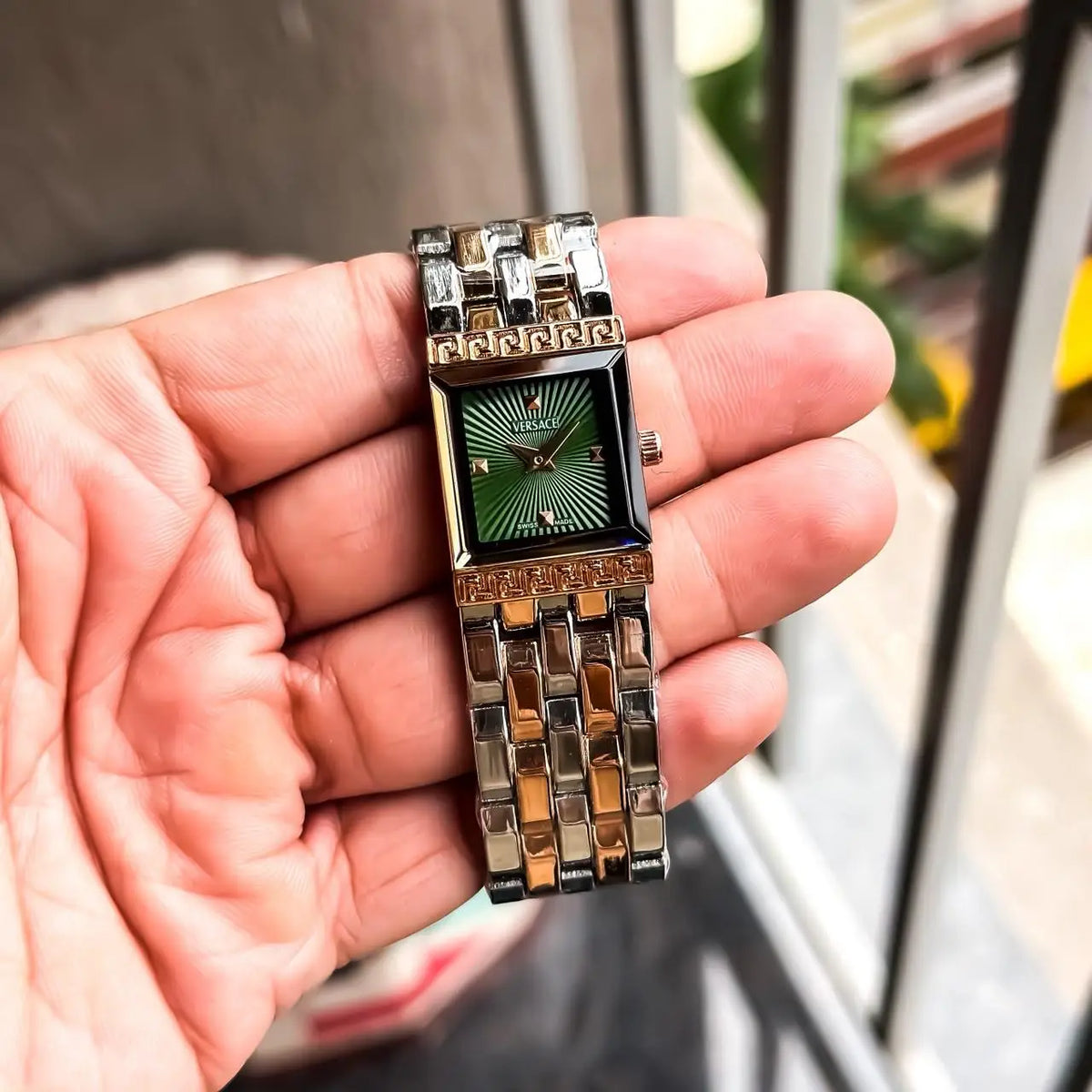 VERSACE LADIES ROSE 2 TONE GREEN