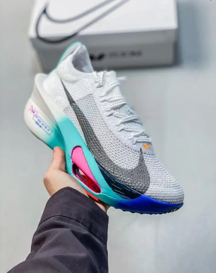 Nikee Zoom Alphafly 3 WhiteHyper Turquoise Concord Black