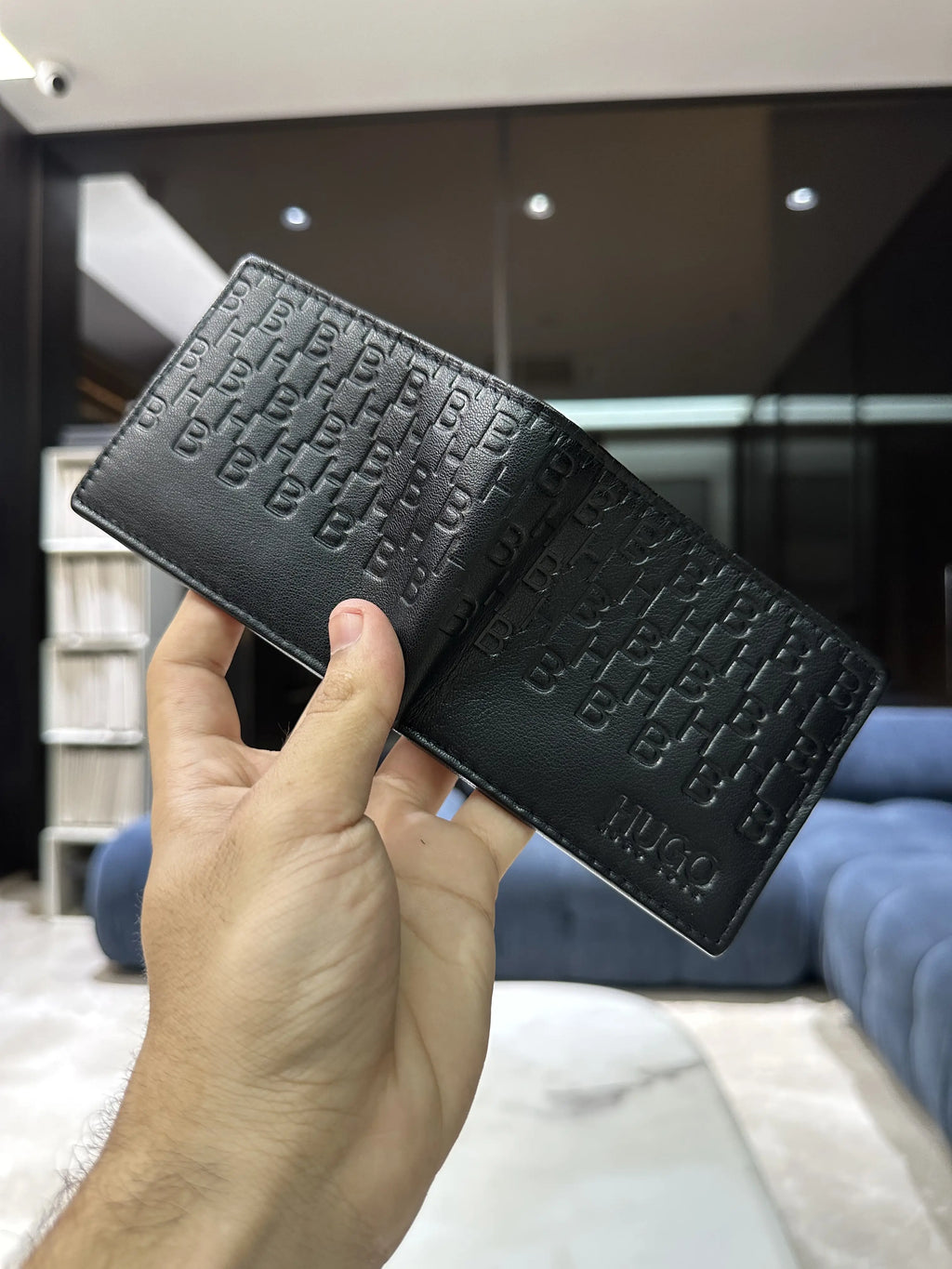 Hugo Bos s Monogram Premium Wallet Black h55