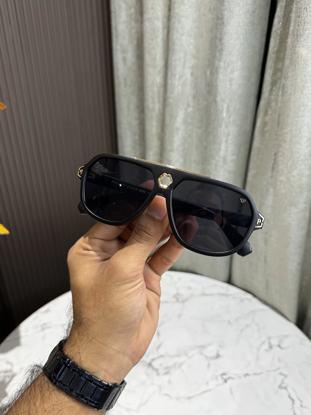 Philipp Plein Gold Black Premium Shades 4339