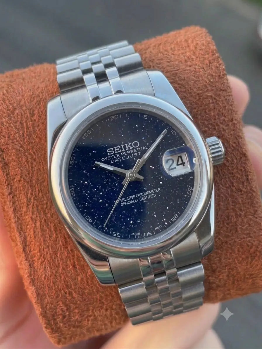 Seiko Mod Galaxy Burst Blue