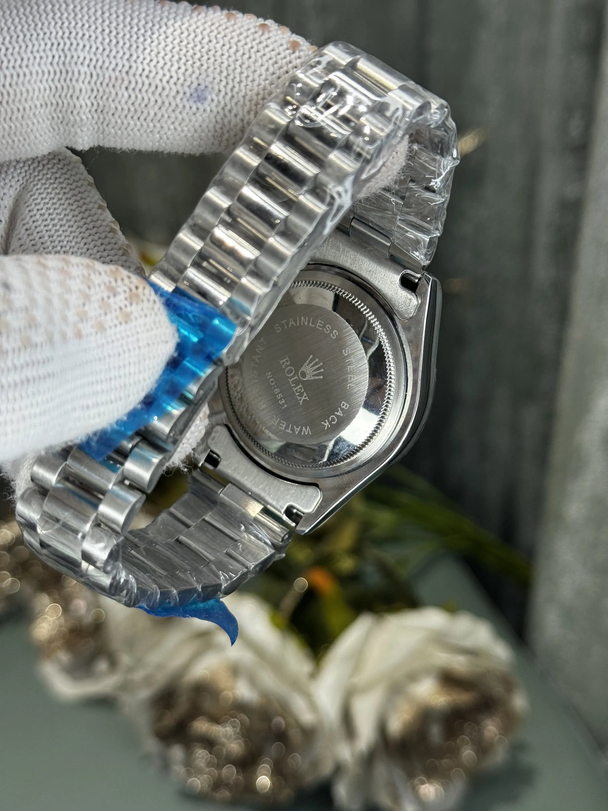 Role x Day-Date Blue Jigsaw Puzzle Premium Quartz Watch