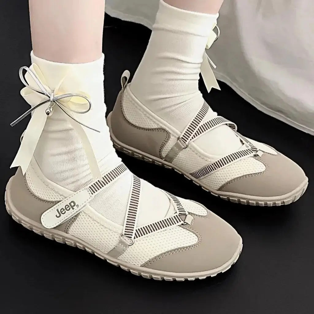 Jeep Outdoor Shoes Womens Low Top Beige  Sand Neutral  7A Premium Edition D-2111