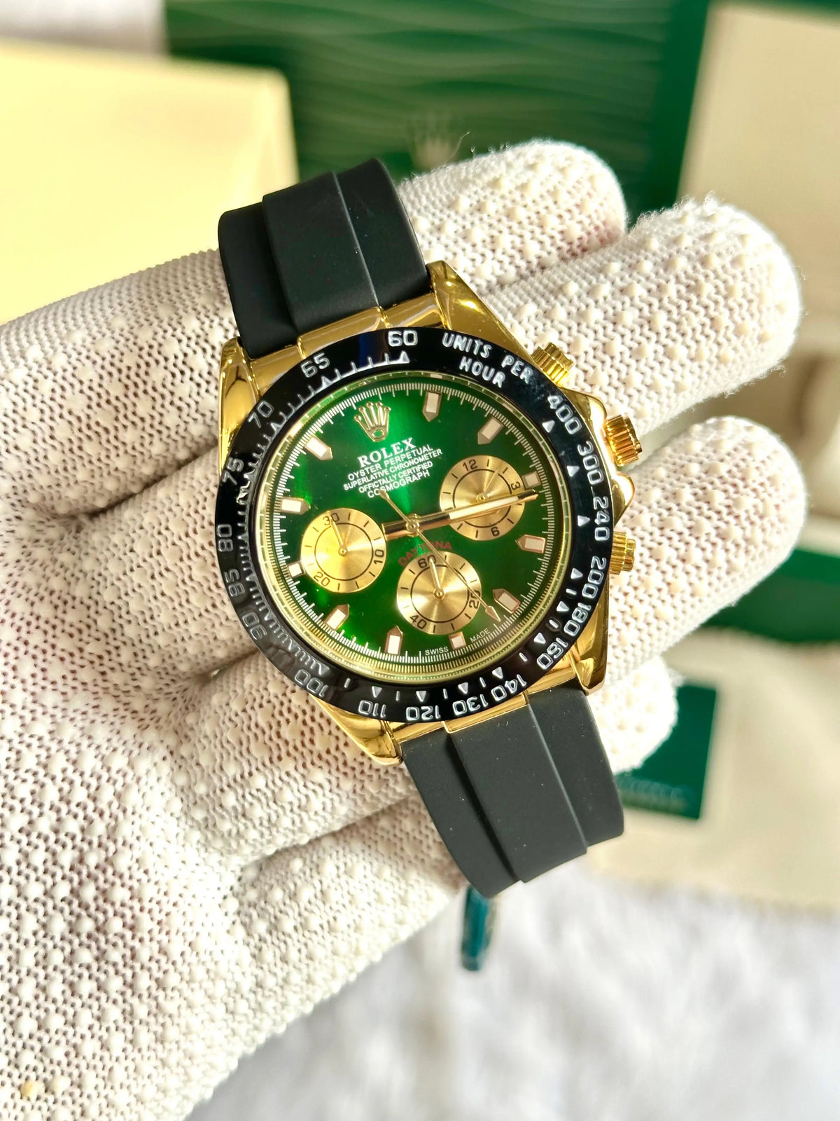 Rolex Oyster Perpetual Daytona Gold-Green