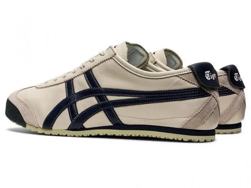 ONITSUKA TIGER MEXICO 66 BIRCH CREAM BLUE 1ST LETHER QUALITY