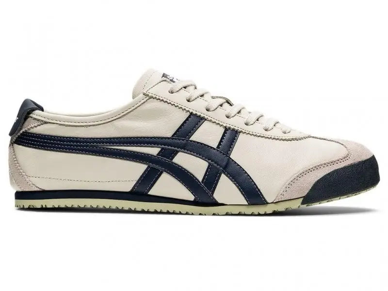 ONITSUKA TIGER MEXICO 66 BIRCH CREAM BLUE 1ST LETHER QUALITY