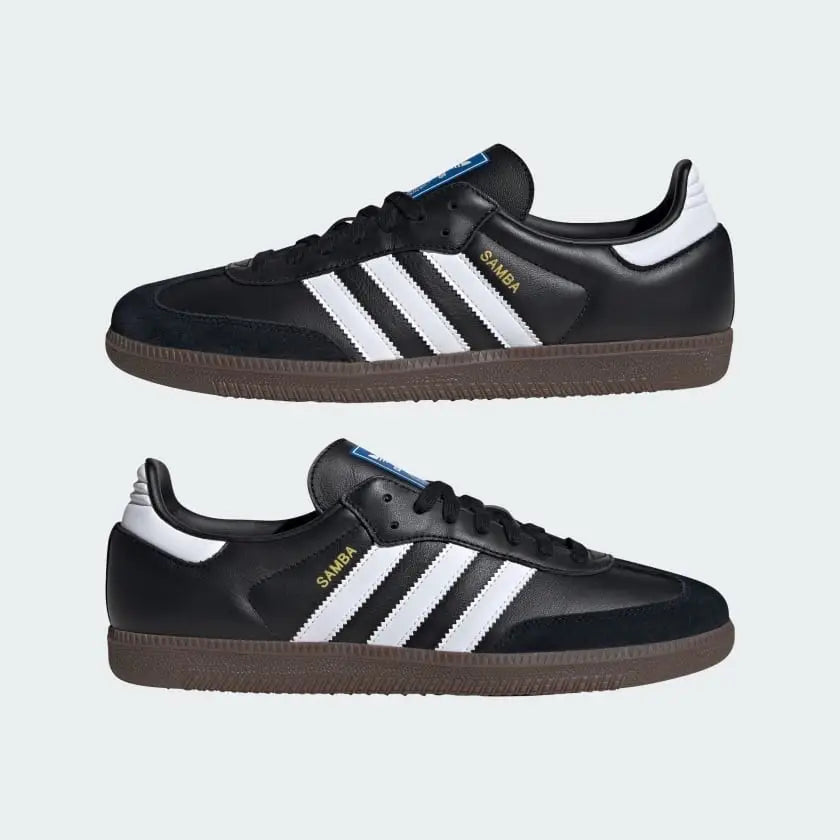ADIDAS SAMBA OG BLACK WITH OG BOX BUTTER PAPER TAGS & EXTRA LACES