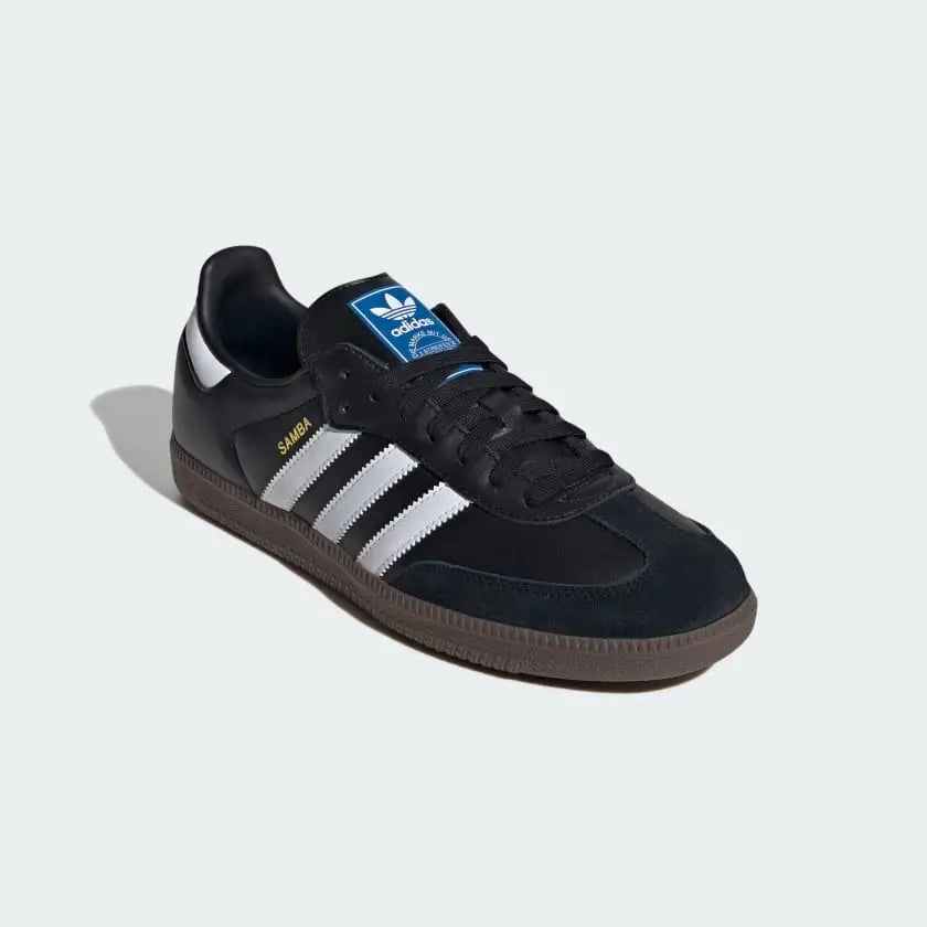 ADIDAS SAMBA OG BLACK WITH OG BOX BUTTER PAPER TAGS & EXTRA LACES