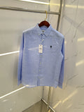 Ami Paris Sky Blue Embroidery Logo Work Premium Shirt