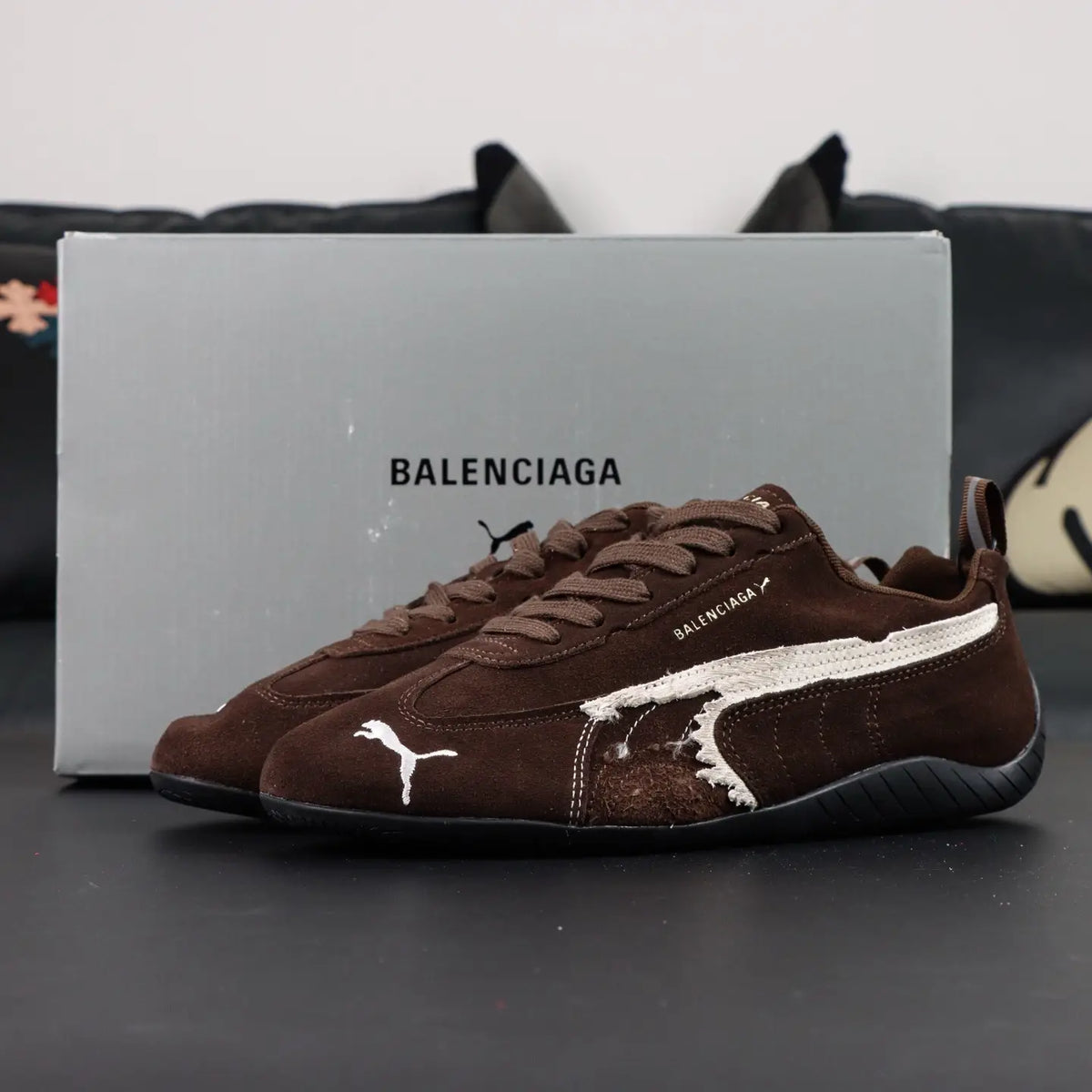 Balenciagaa X Pumaa Speedcat Brown Fix 391