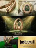 Just Cavalli Snake ladies premium Green gold Diamond