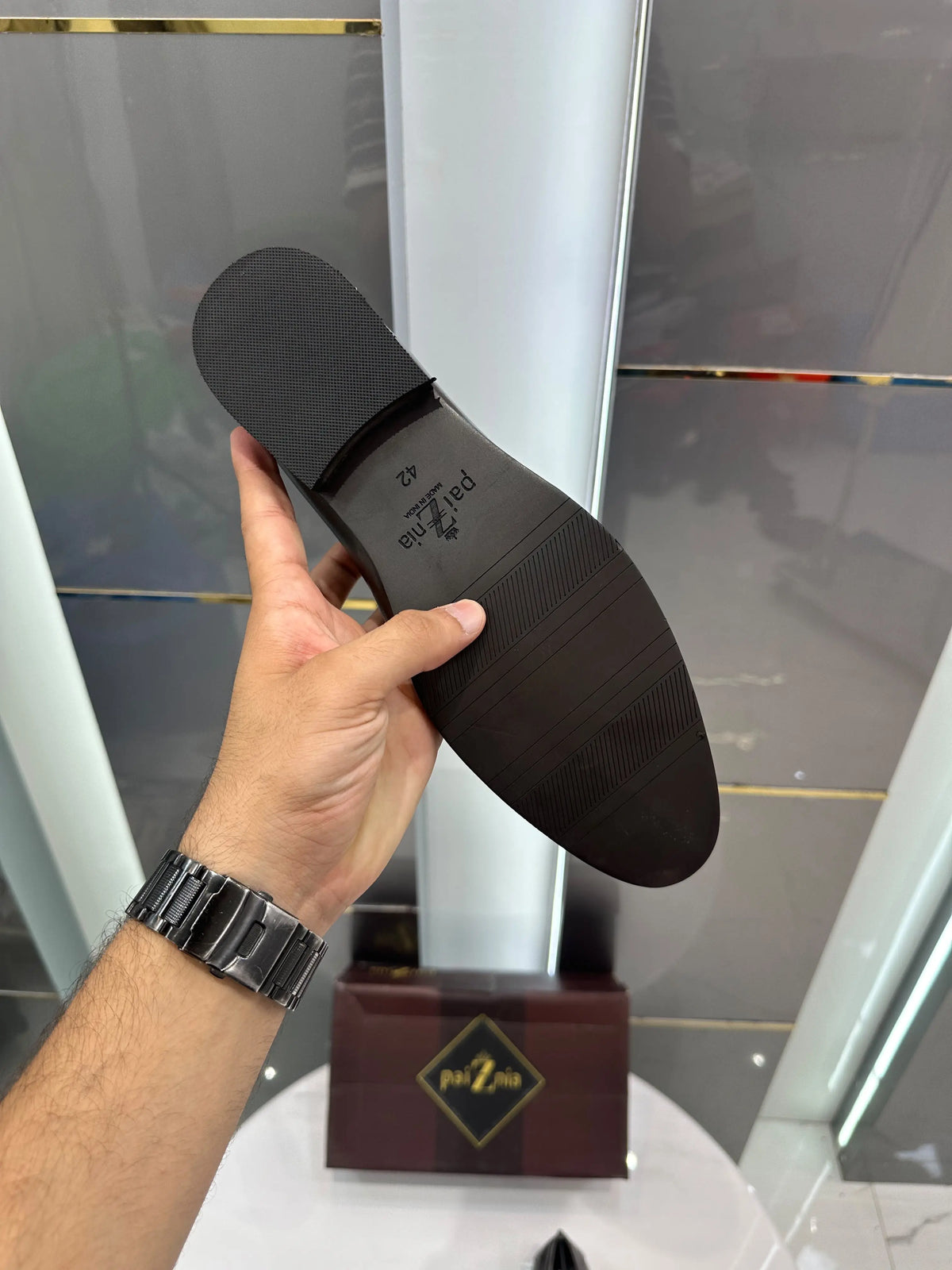 Paiznia_Brown Premium Leather Formal Loafers
