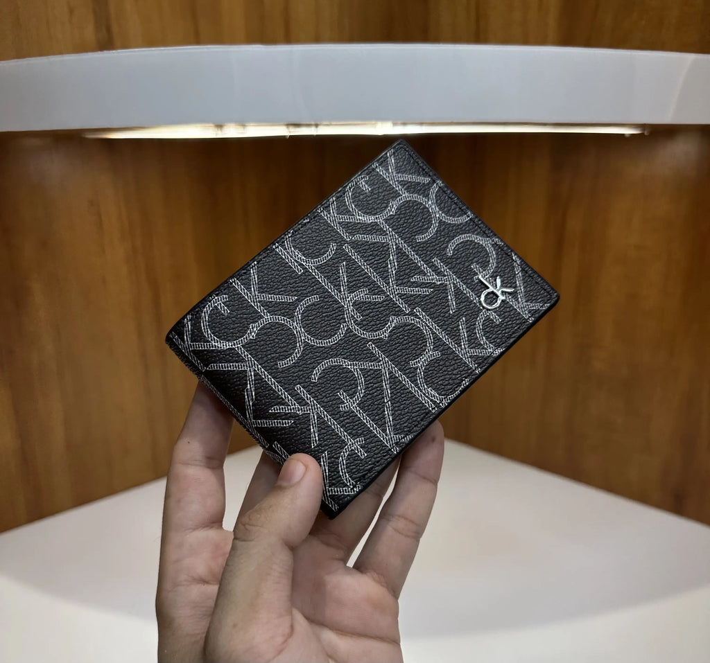 Calvin Klei n Premium Mongram Wallet Black Ck34