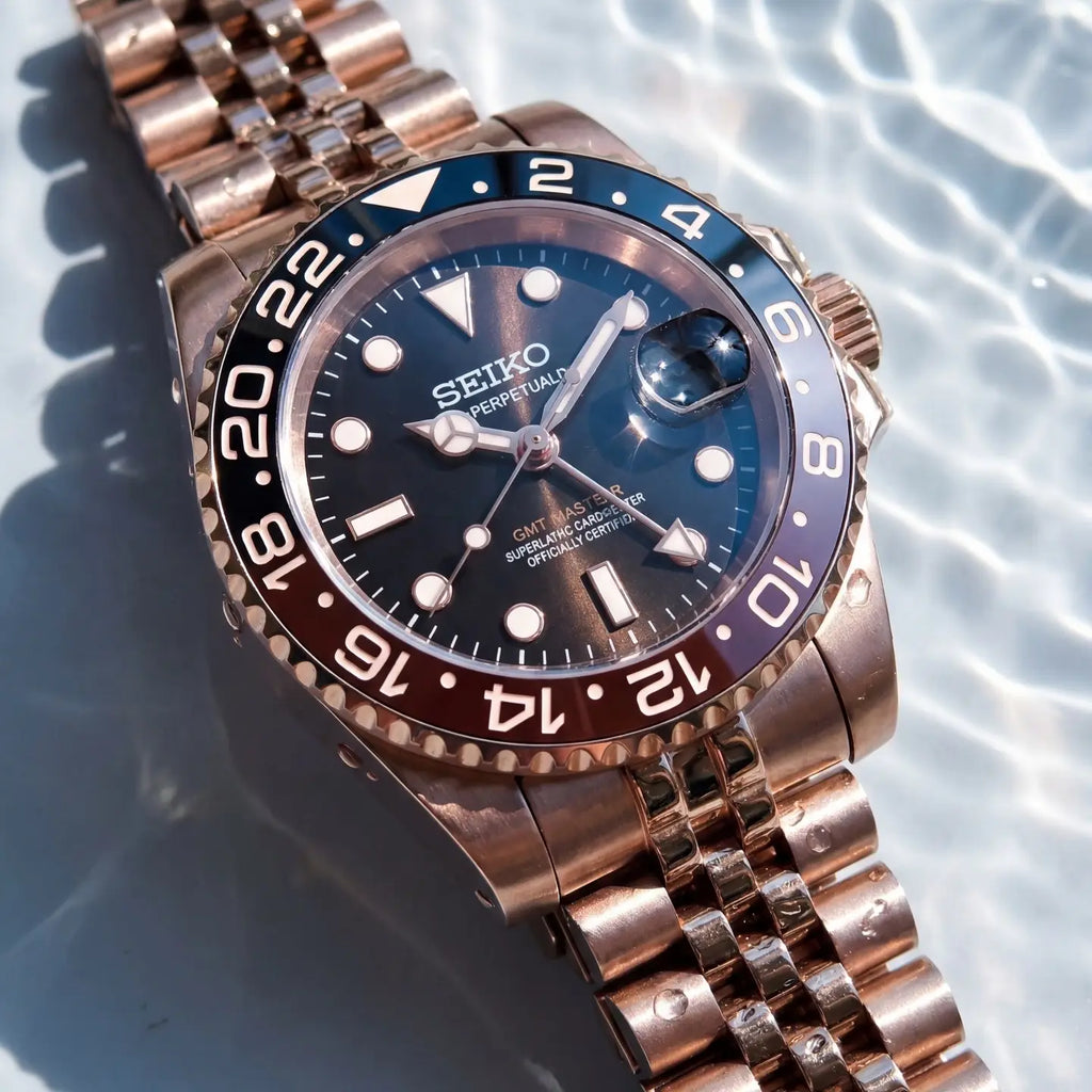 Seiko MOD GMT Root Beer Heavy Shift Movement