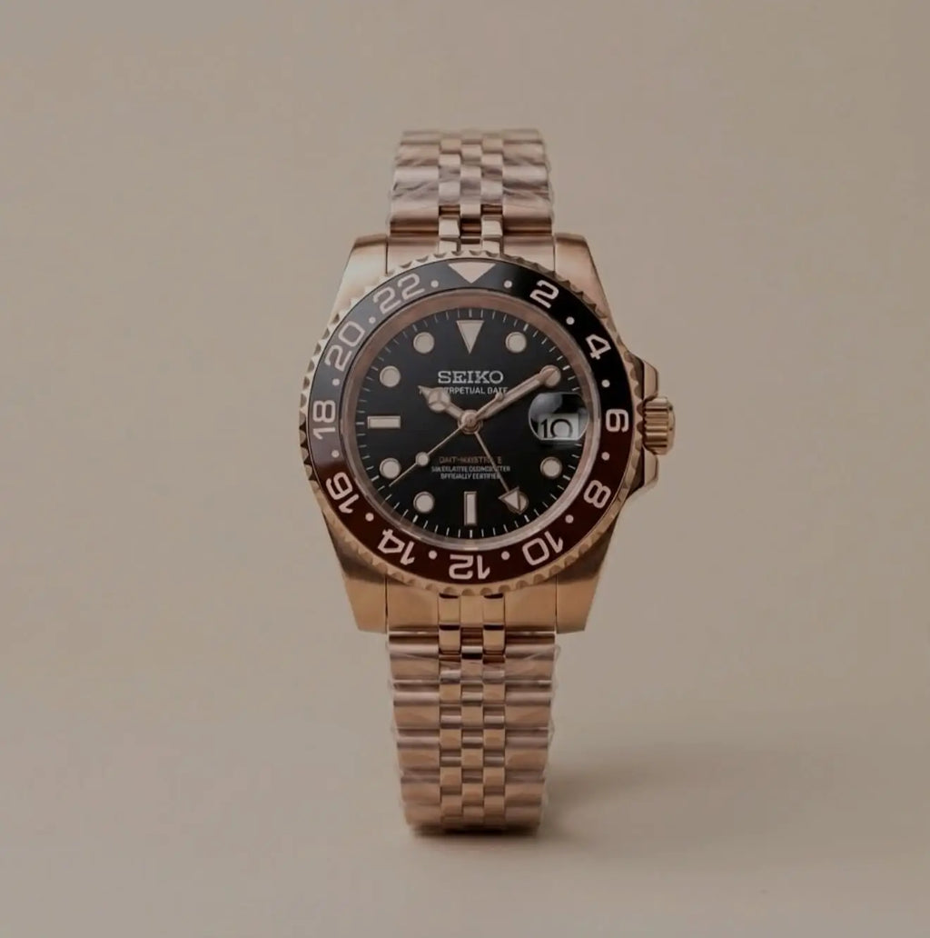 Seiko MOD GMT Root Beer Heavy Shift Movement