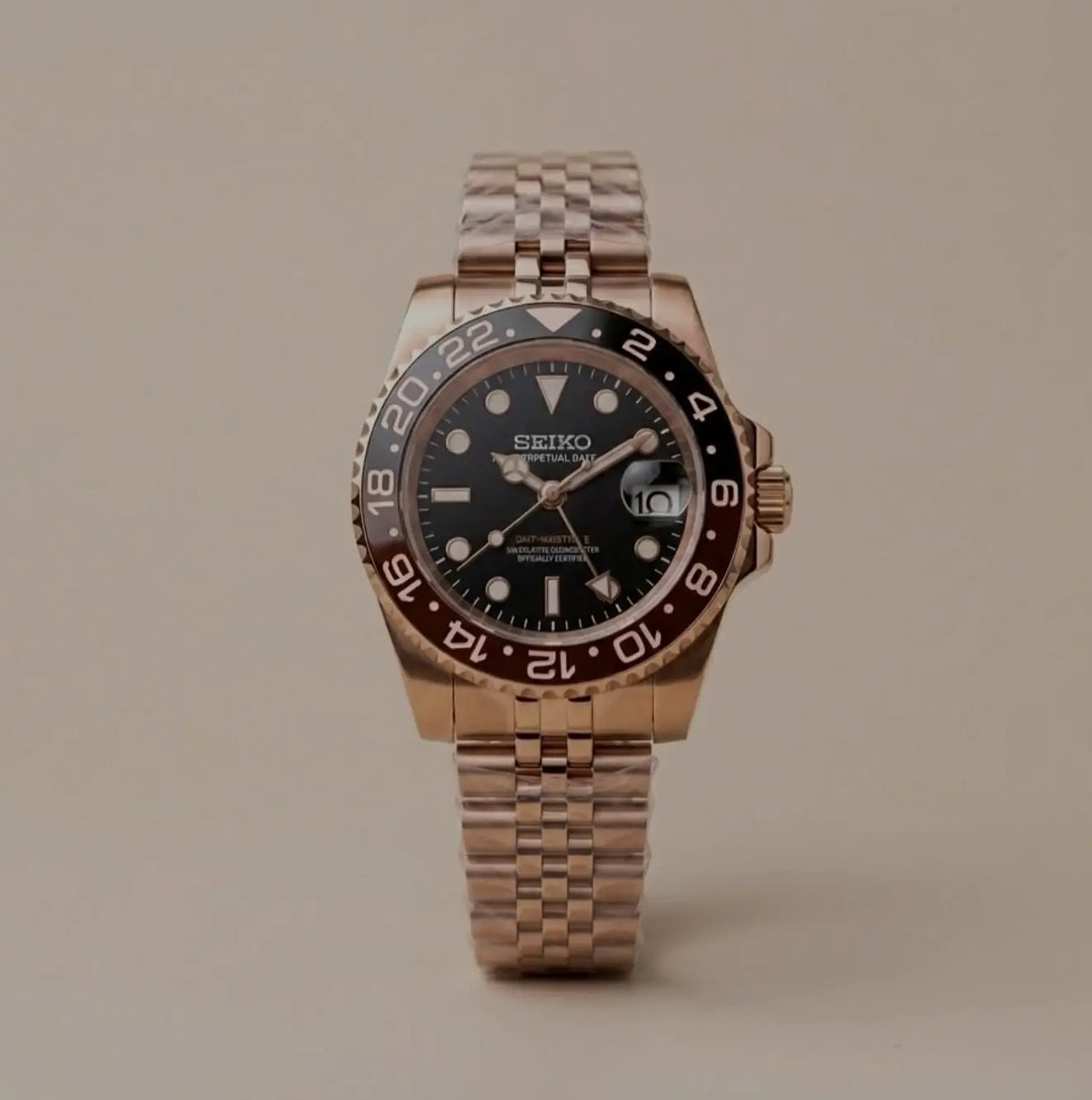 Seiko MOD GMT Root Beer Heavy Shift Movement