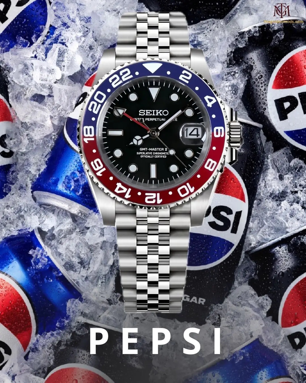 Seiko MOD GMT Master Pepsi Heavy Shift Movement