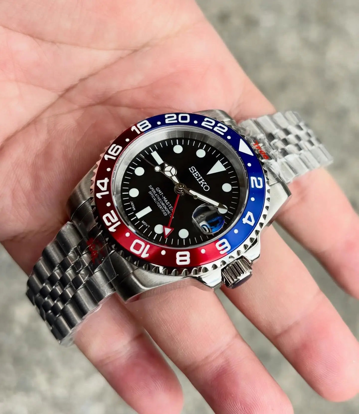 Seiko MOD GMT Master Pepsi Heavy Shift Movement