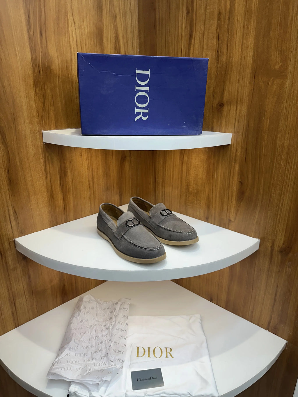 Dior_CD Logo Grey Premium Formal Loafer