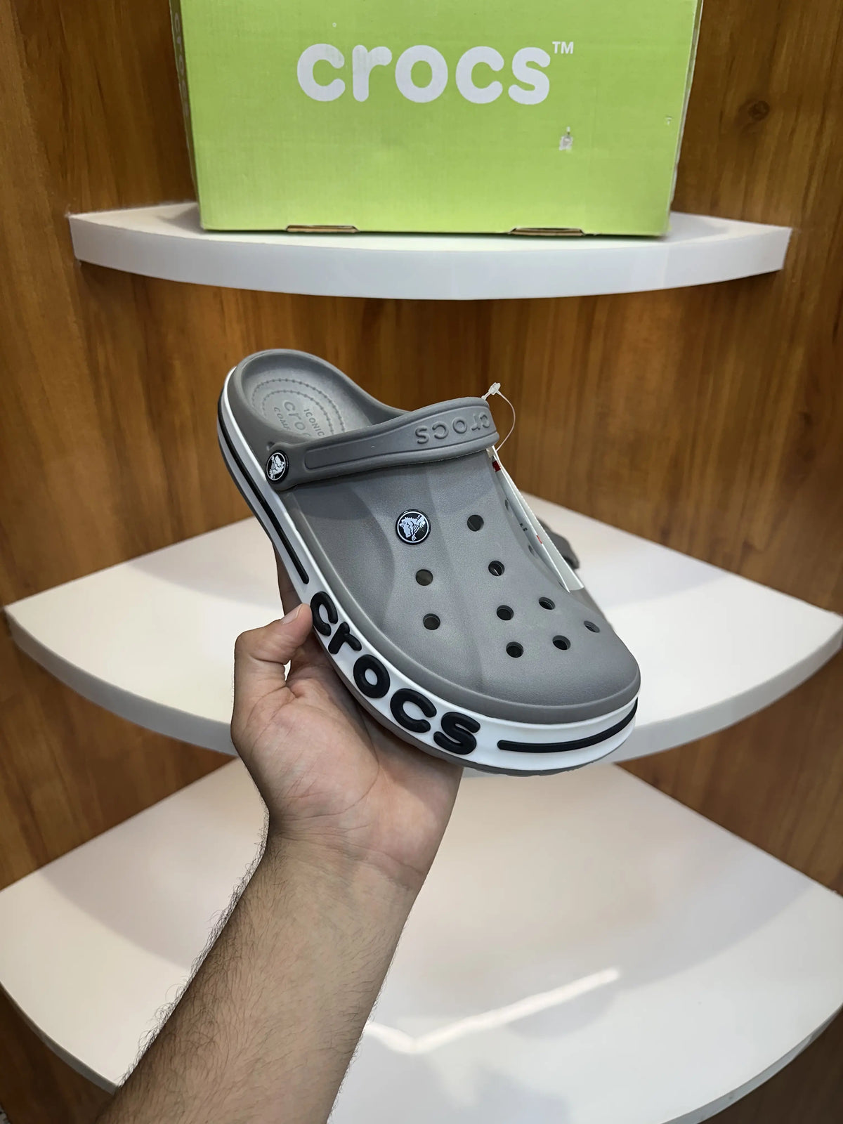 Crocs_Bayaband Clogs Grey Black
