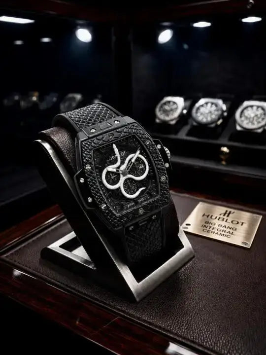 Hublot Snake Silicon Belt in Black