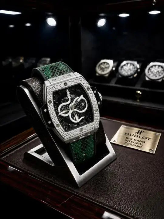Hublot Snake Silicon Belt in green