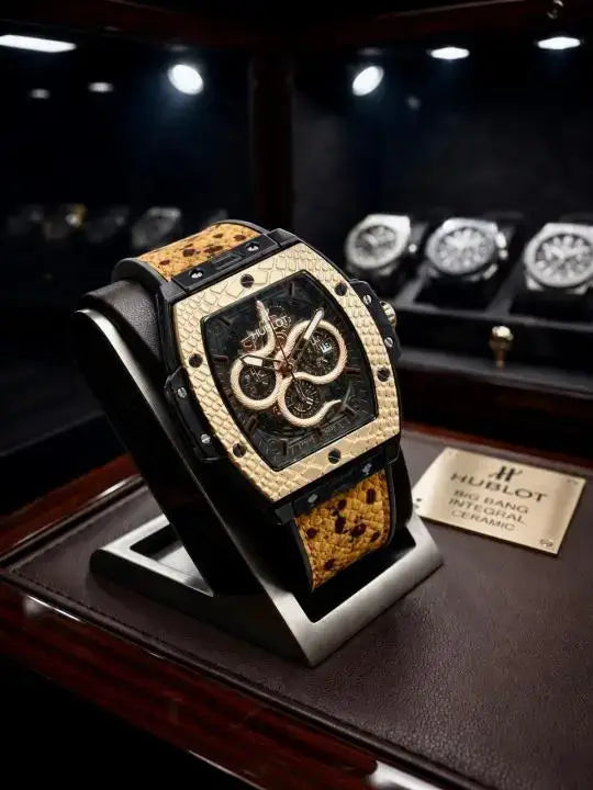 Hublot Snake Silicon Belt in Brown