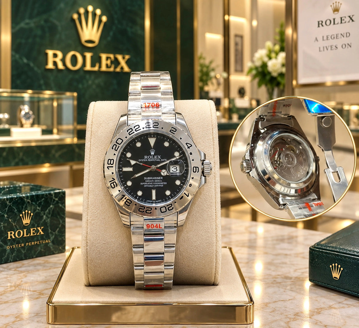 Rolex Explorer Back open Auto movment