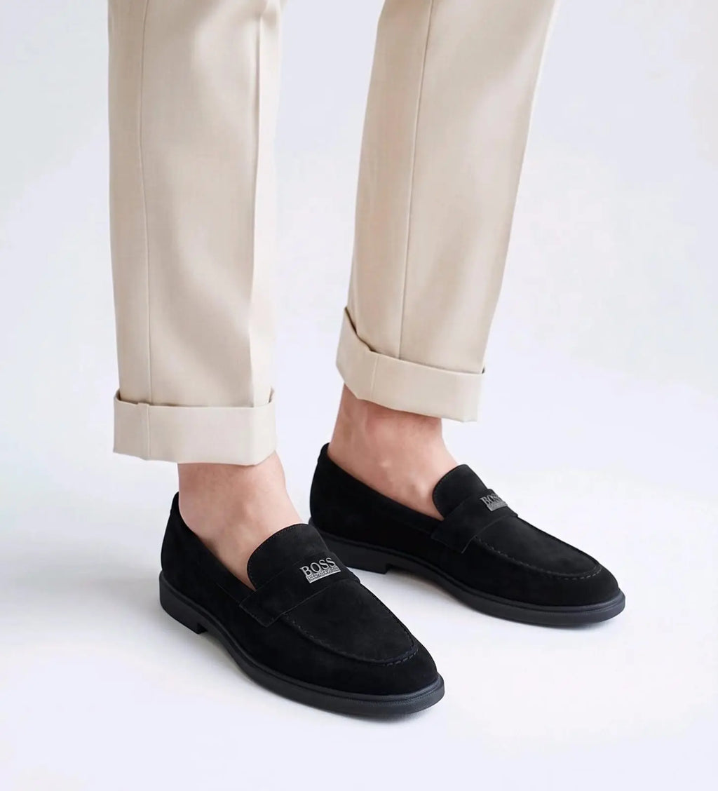Hugo_Boss Black Premium Suede Leather Formal Loafers
