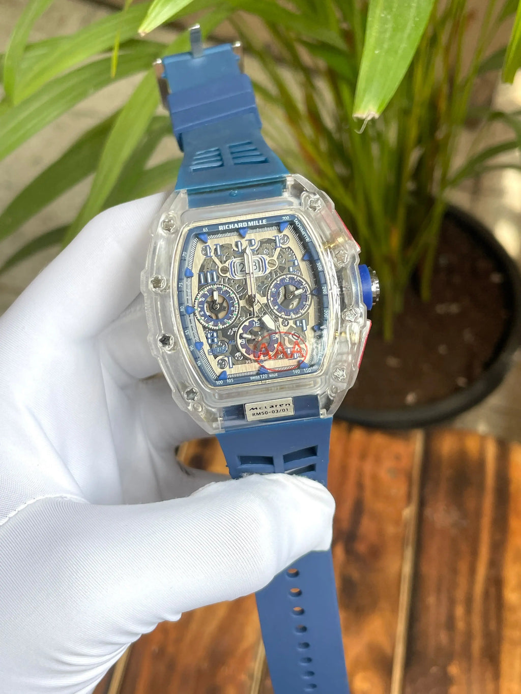 Richard Mille dark blue  All working chrono