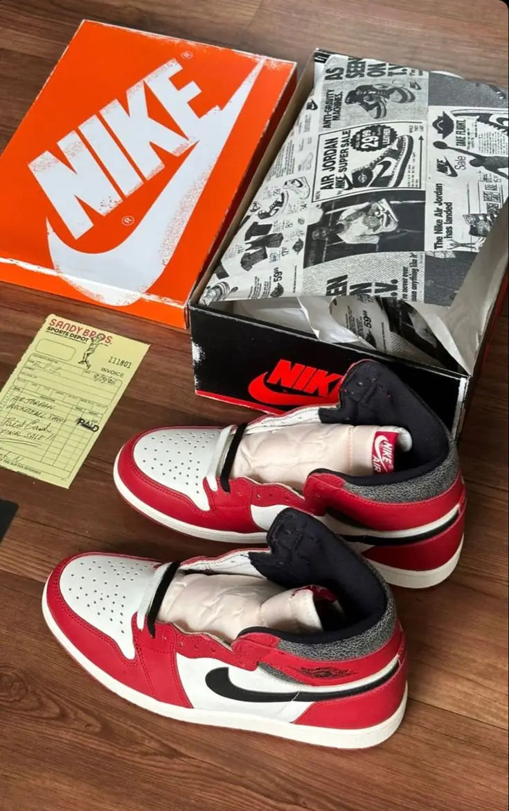 Nik e Jordan Retro 1 Lost Found Faded Sole Surplus Semi UA