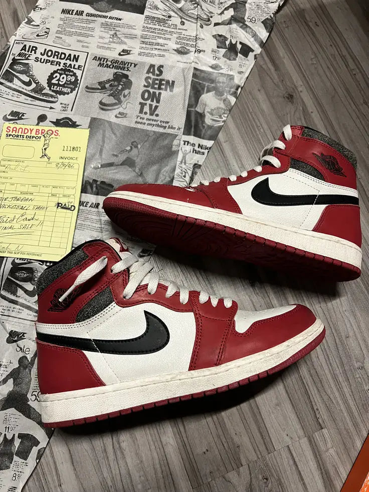 Nik e Jordan Retro 1 Lost Found Faded Sole Surplus Semi UA