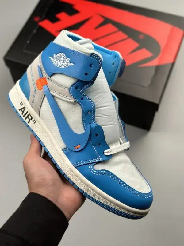 Nik e Jordan retro 1 X off white UNC Blue