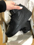 Nik e Air Force 1 Mid High Black Leather Quality Women