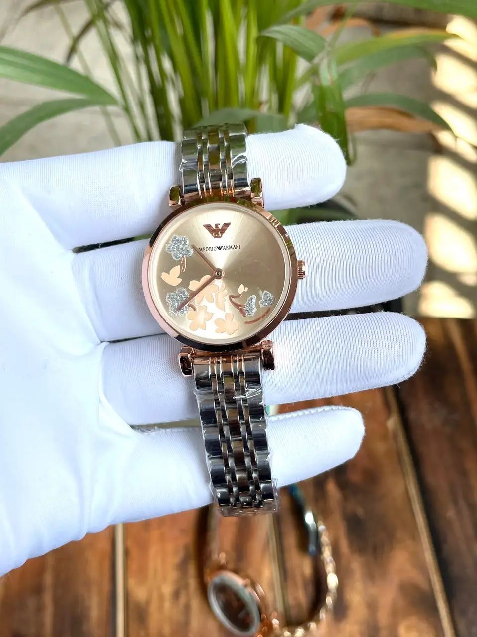 EM_PORIO ARMANI TWO  TONE ROSE GOLD  FLOWER