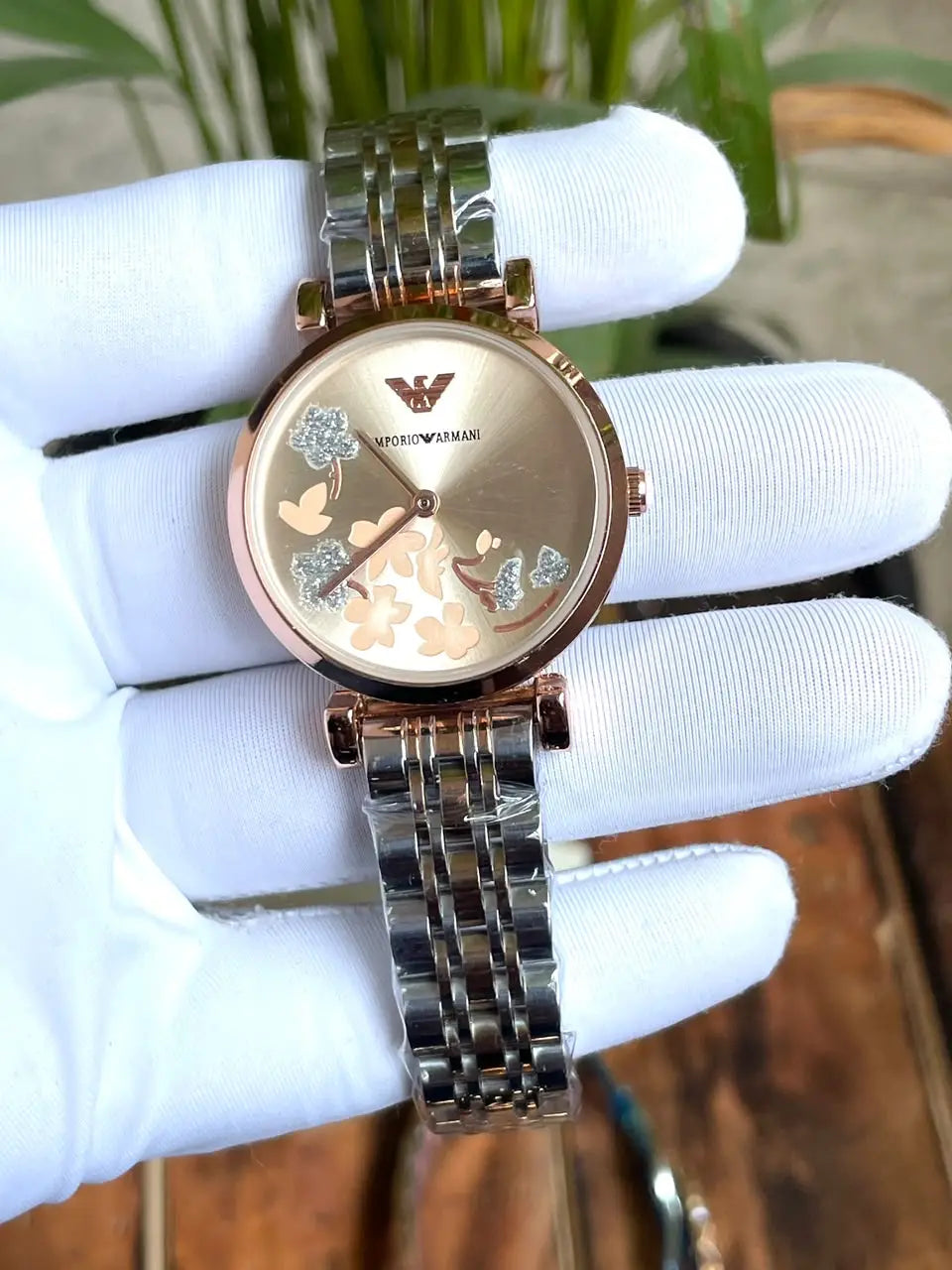 EM_PORIO ARMANI TWO  TONE ROSE GOLD  FLOWER