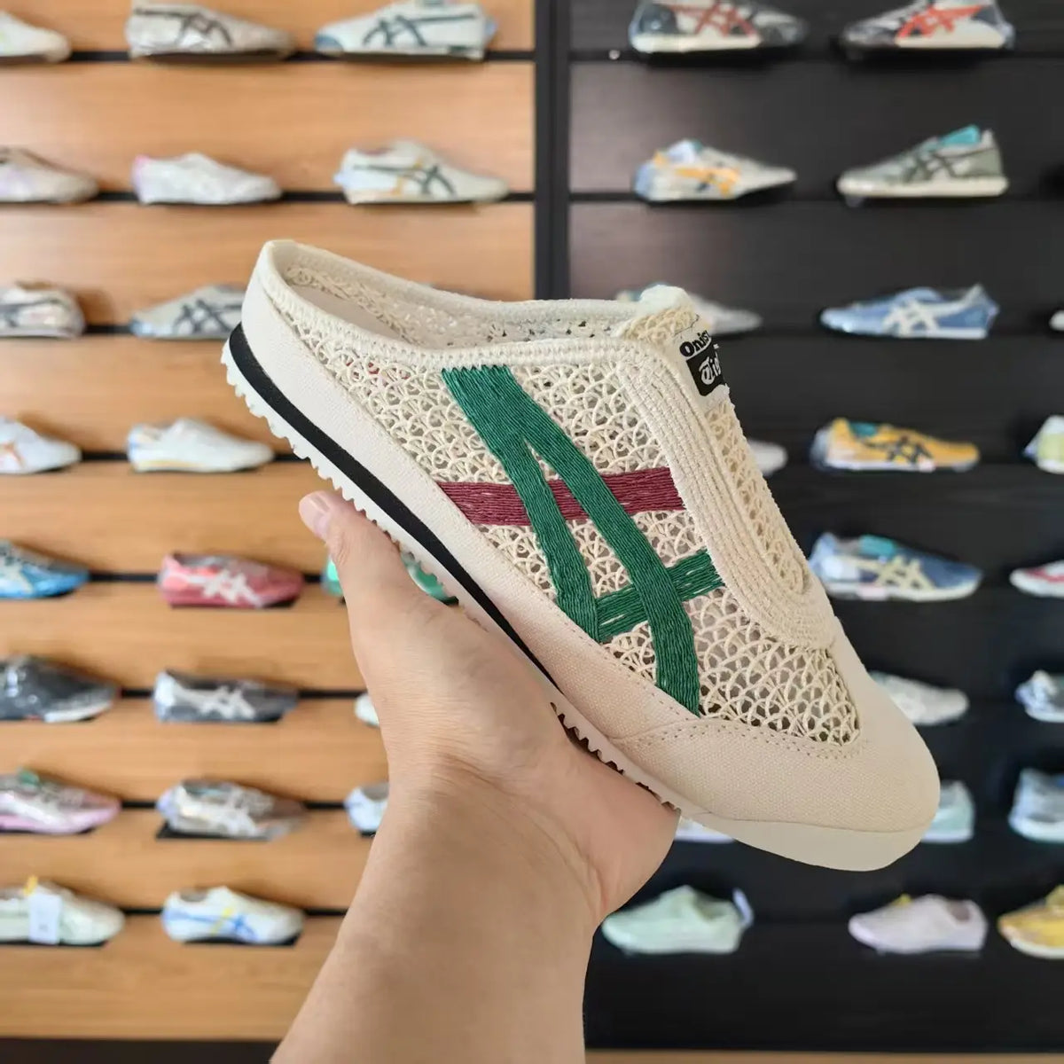 Onitsuka Tiger MEXICO 66 SABOT CREAM KALE D-2123