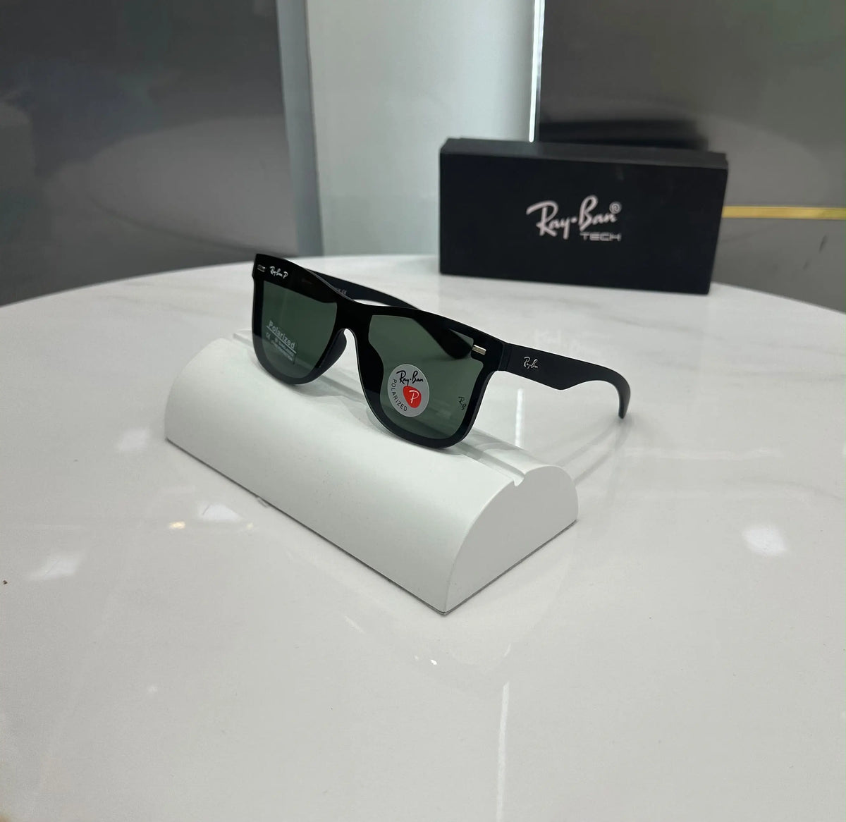 RayBan Black Green Matt Premium Shades 650