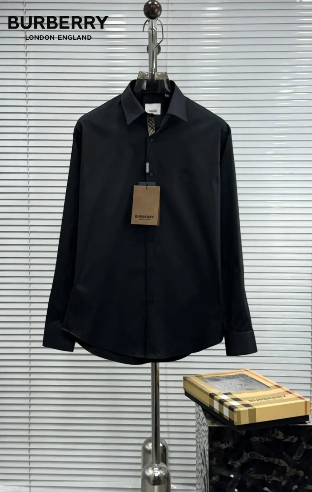 Burberr y  Black   Premium Shirt With Original Box